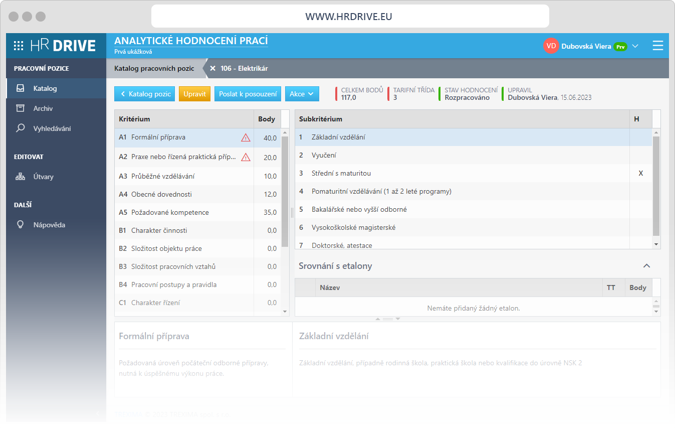 Stanovenie hodnoty práce